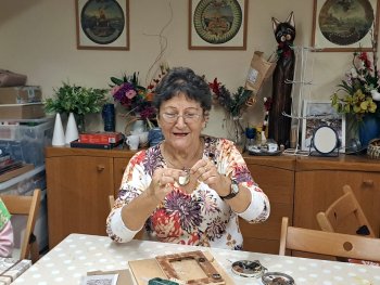 Technika asambláž - rámik na fotografie